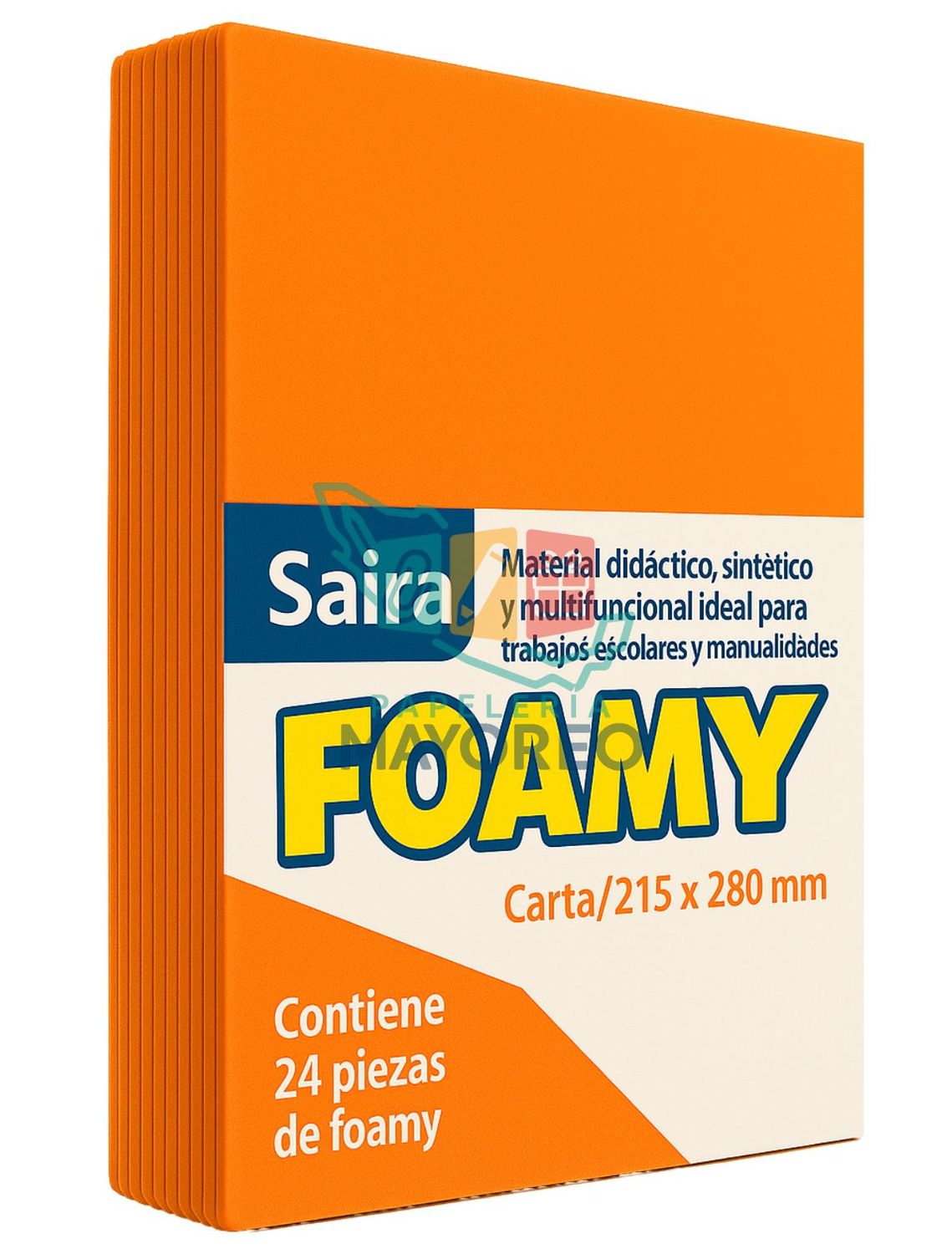 Foamy Paq c/24 Naranja Tamaño Carta