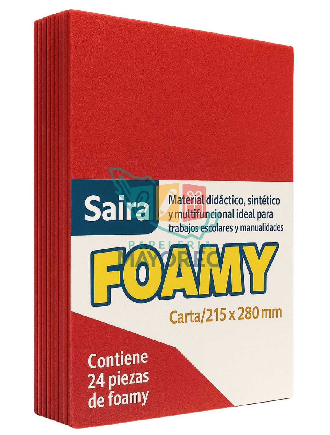 Foamy Paq c/24 Rojo Tamaño Carta