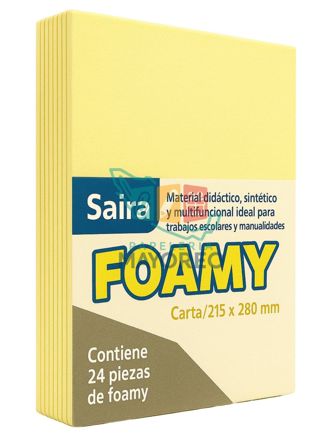 Foamy Paq c/24 Amarilo Pastel Tamaño Carta
