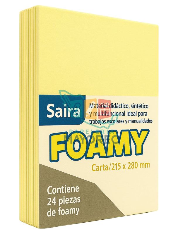 Foamy Paq c/24 Amarilo Pastel Tamaño Carta