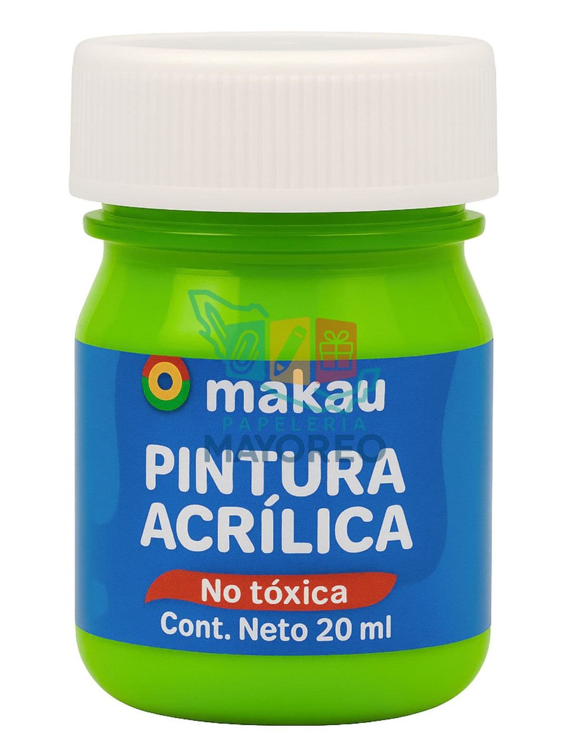 Pintura c/6 Acrílica Makau 20 ml Verde Pistache