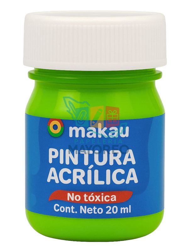 Pintura c/6 Acrílica Makau 20 ml Verde Pistache