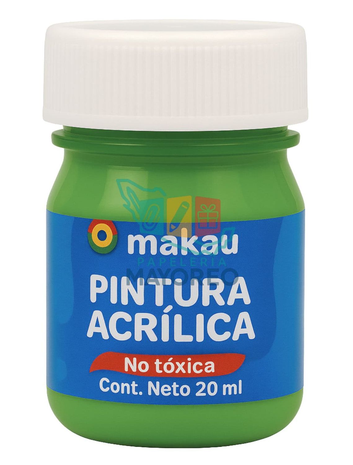 Pintura c/6 Acrílica Makau 20 ml Verde Loro