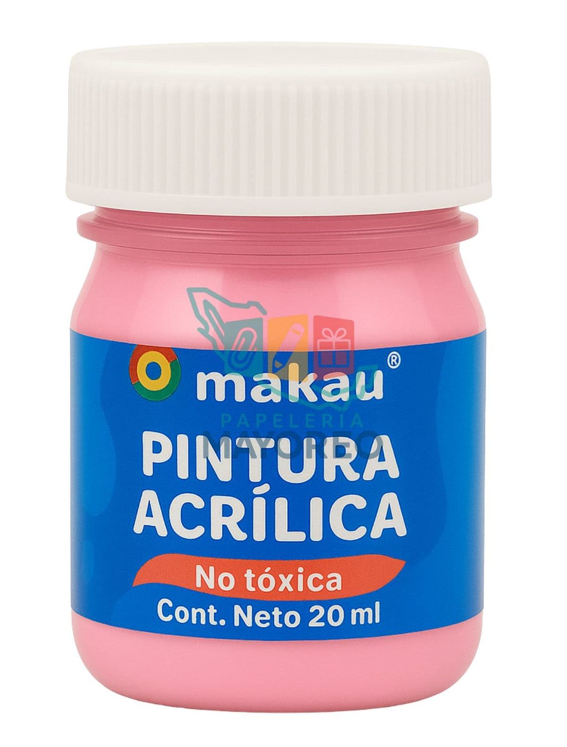 Pintura c/6 Acrílica Makau 20 ml Rosa Pastel
