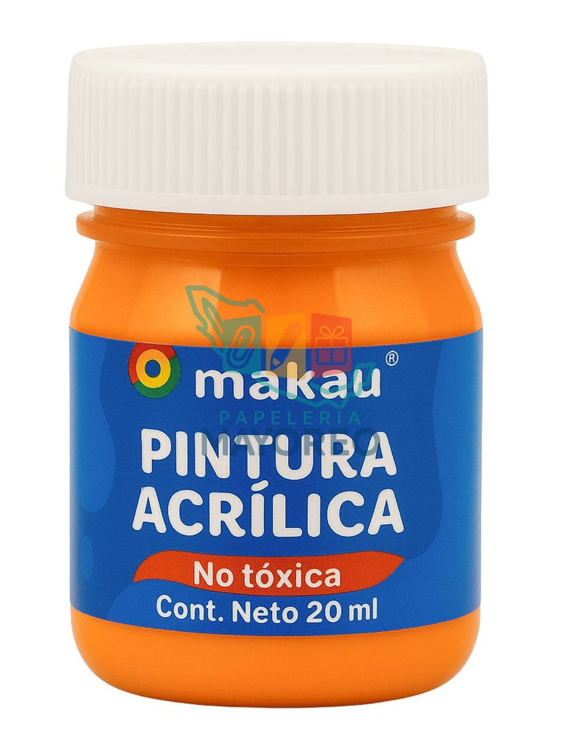 Pintura c/6 Acrílica Makau 20 ml Naranja