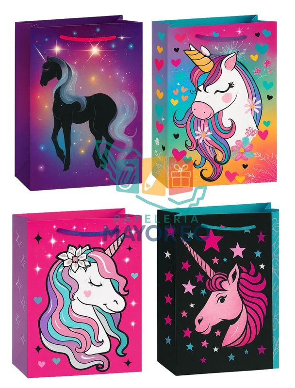 Bolsas Chicas c/9 Padcolor Unicornio 22×15 cm