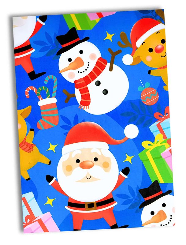 308612 Papel de Regalo Navideño C/10 pzas N77