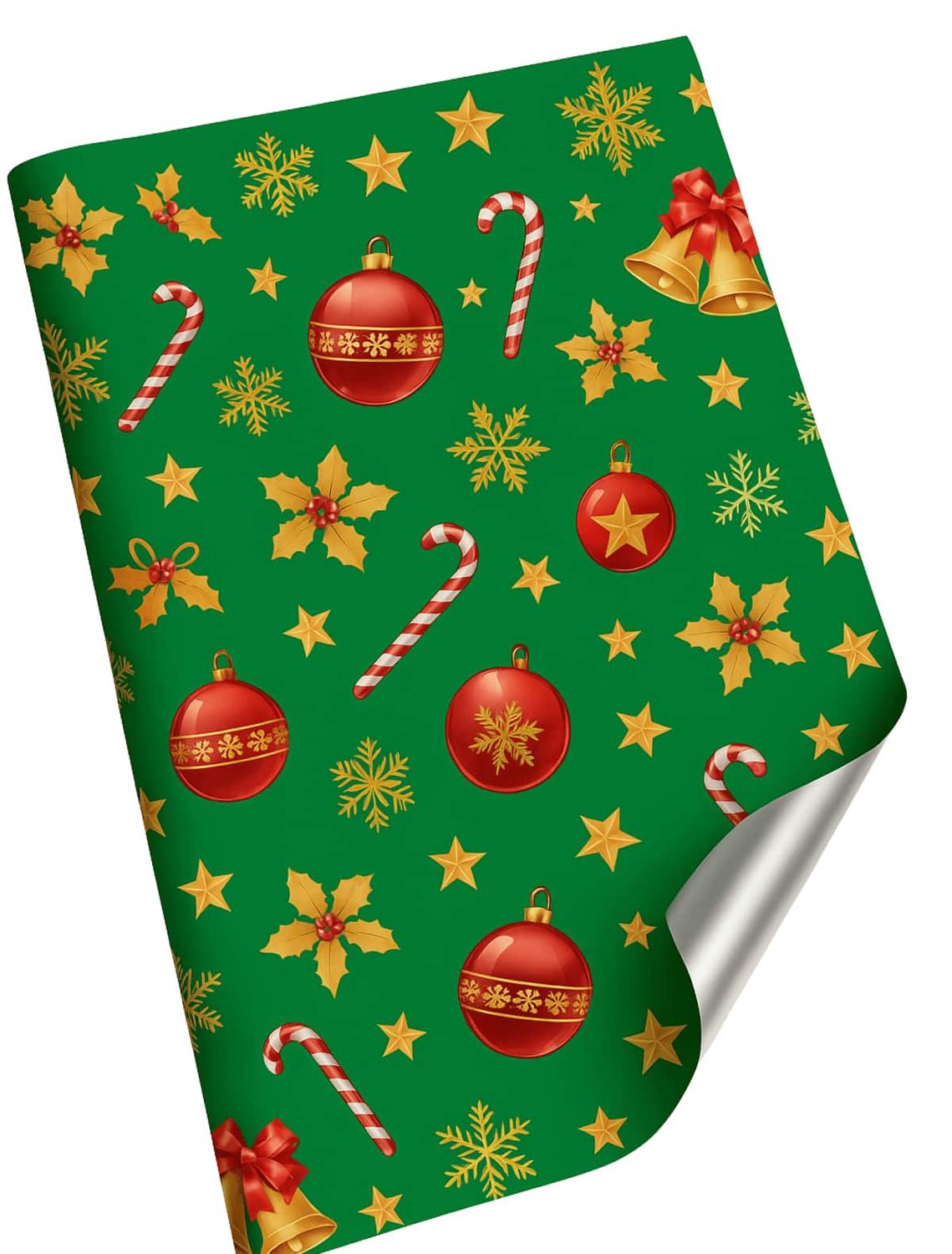 011296 Papel de Regalo Metálico Navideño C/10 pzas N84