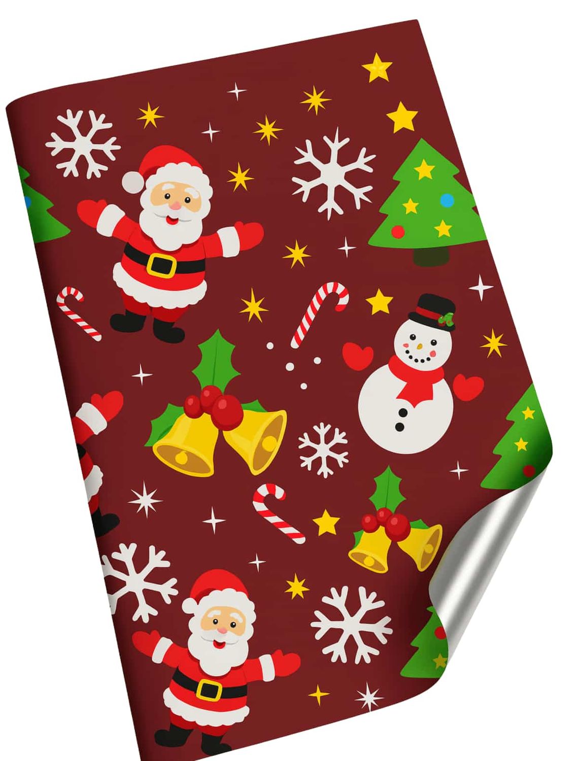 011297 Papel de Regalo Metálico Navideño C/10 pzas N85