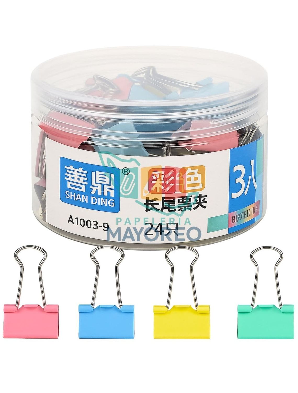 Sujetadocumentos c/24 32 mm – Colores Surtidos