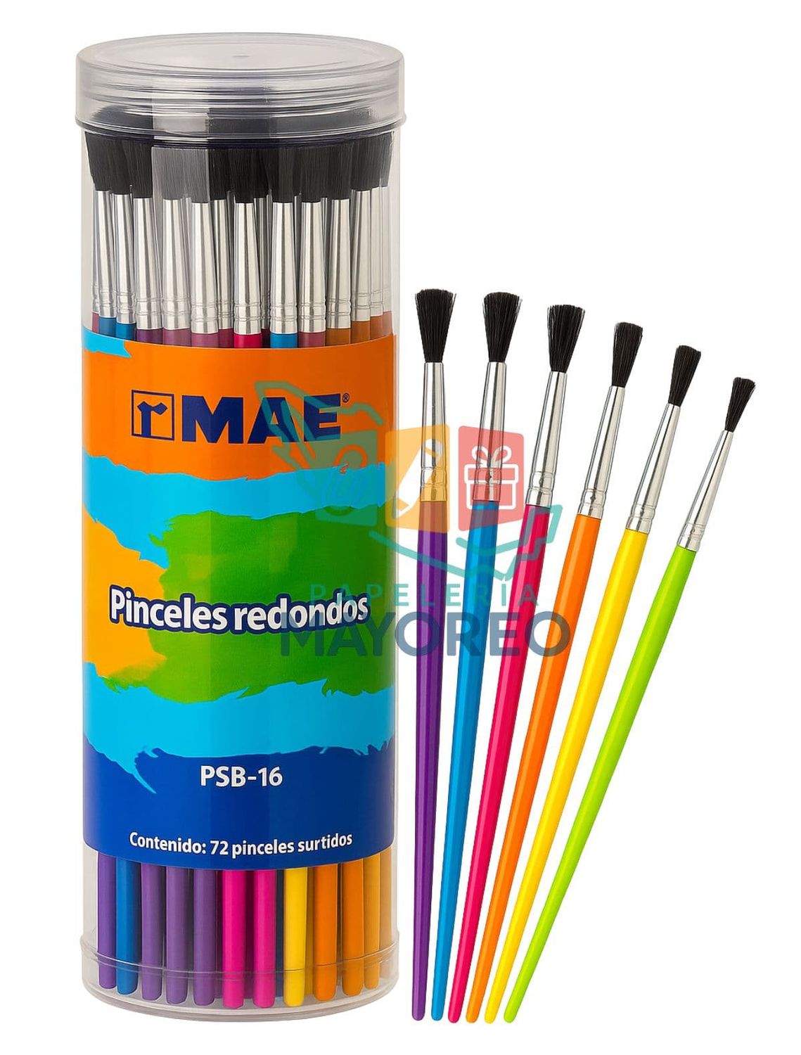 Pinceles c/72 Redondos MAE PSB-16 Números 1 al 6