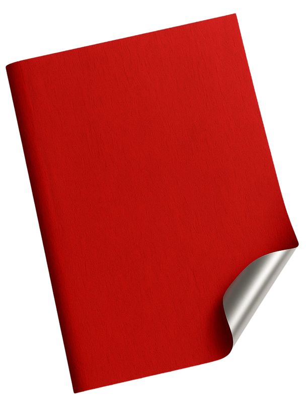 011203 Papel Gofrado Metálico Rojo Premium C/10 pzas N90