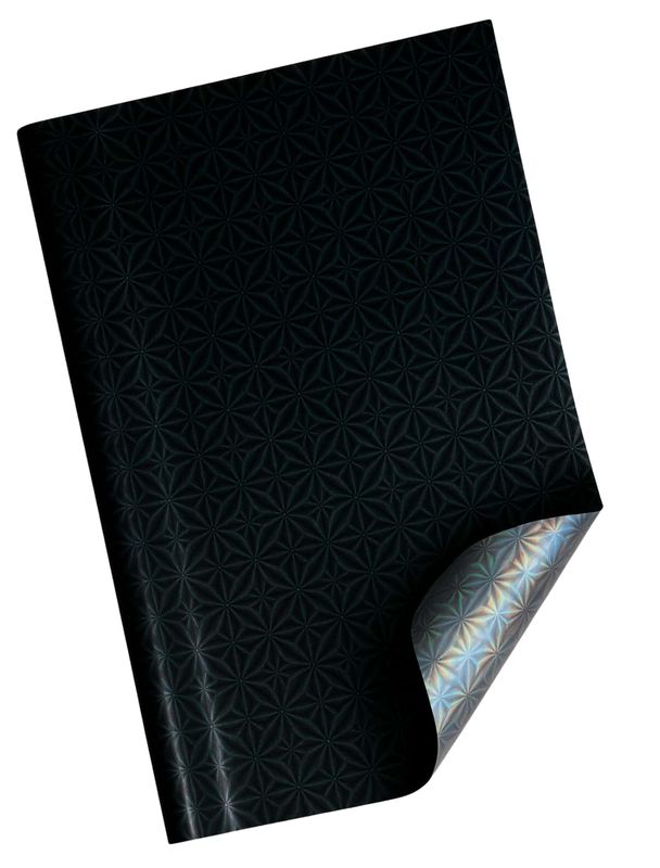 241207 Papel Metálico Negro Holográfico C/10 pzas N98