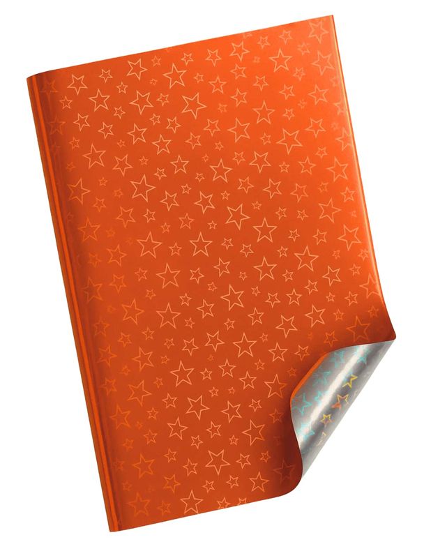 241203 Papel Metálico Naranja Holográfico C/10 pzas N94