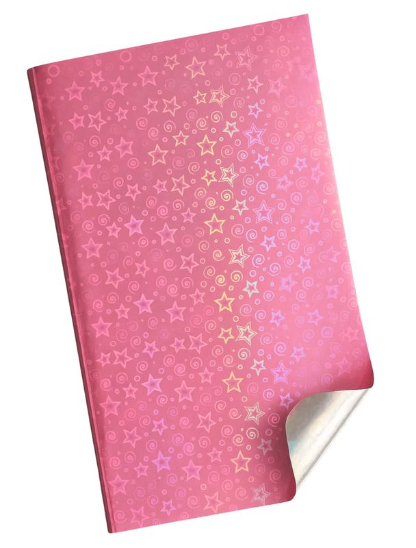 241205 Papel Metálico Rosa Holográfico C/10 pzas N96