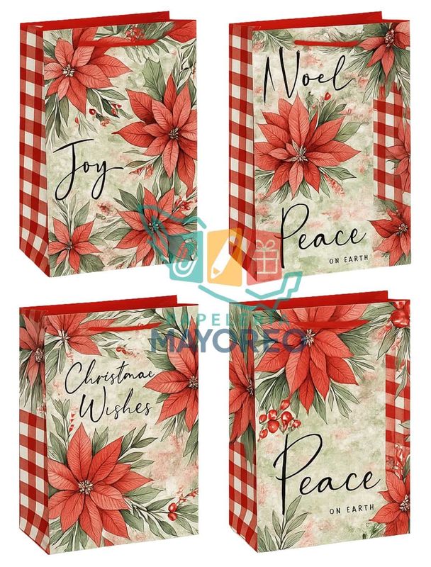 Bolsas Med c/9 Padcolor Acuarela Navideña 29×20 cm