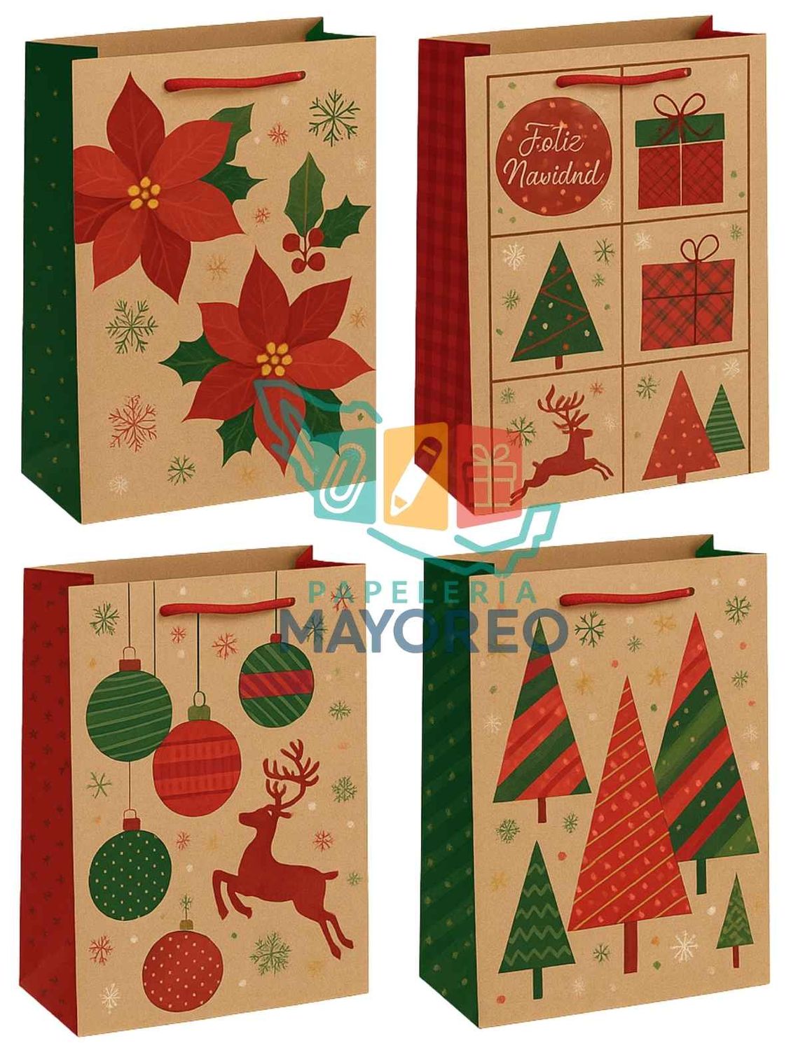 Bolsas Med c/9 Padcolor Kraft Estelar 29×20 cm