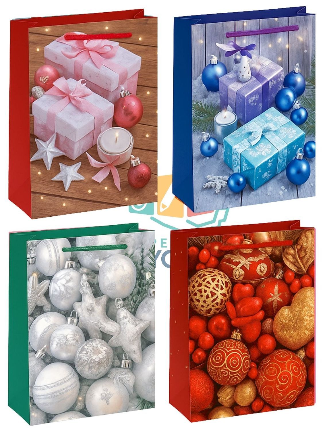 Bolsas Med c/9 Padcolor Tesoro Navideño 29×20 cm