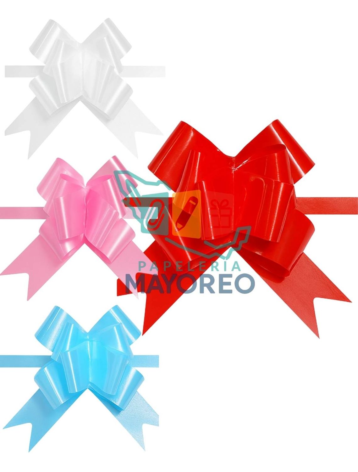 Moños c/50 Claros Medianos Lisos Ribocel