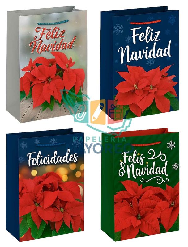 Bolsas c/8 Grande 36×25 cm Padcolor Nochebuena