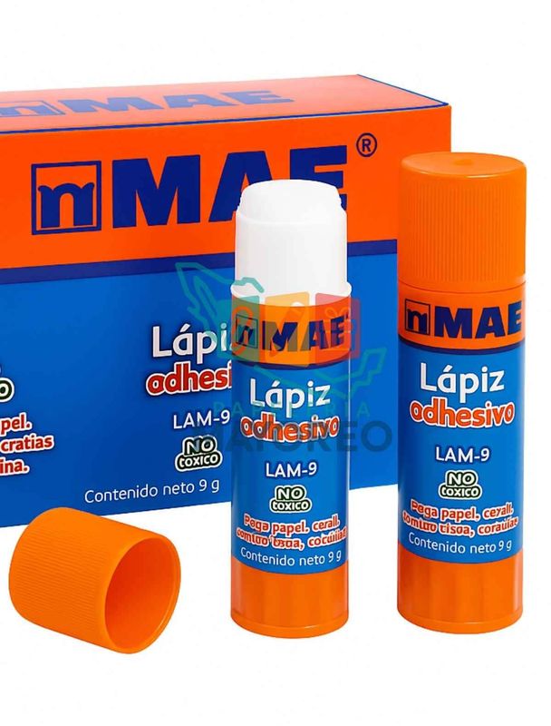 Lápiz Adhesivo MAE c/12 pz – 9g Barra Adhesiva