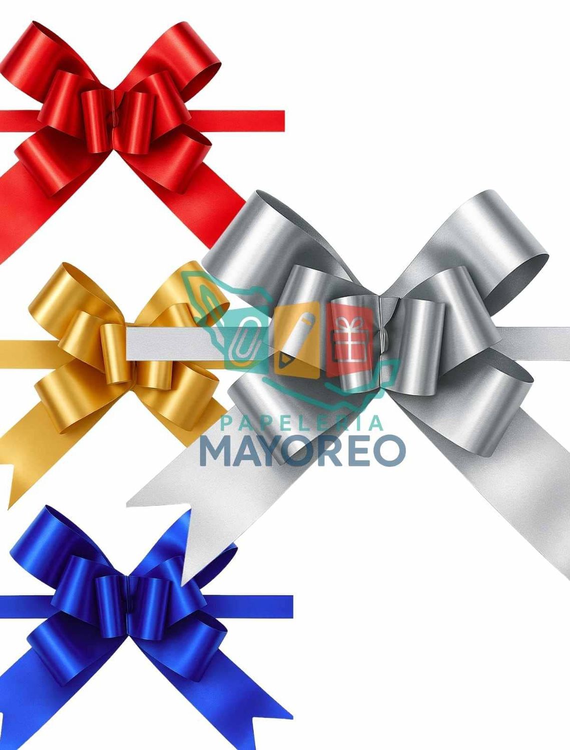 Moños Metálico Mate c/50 Piezas Grande