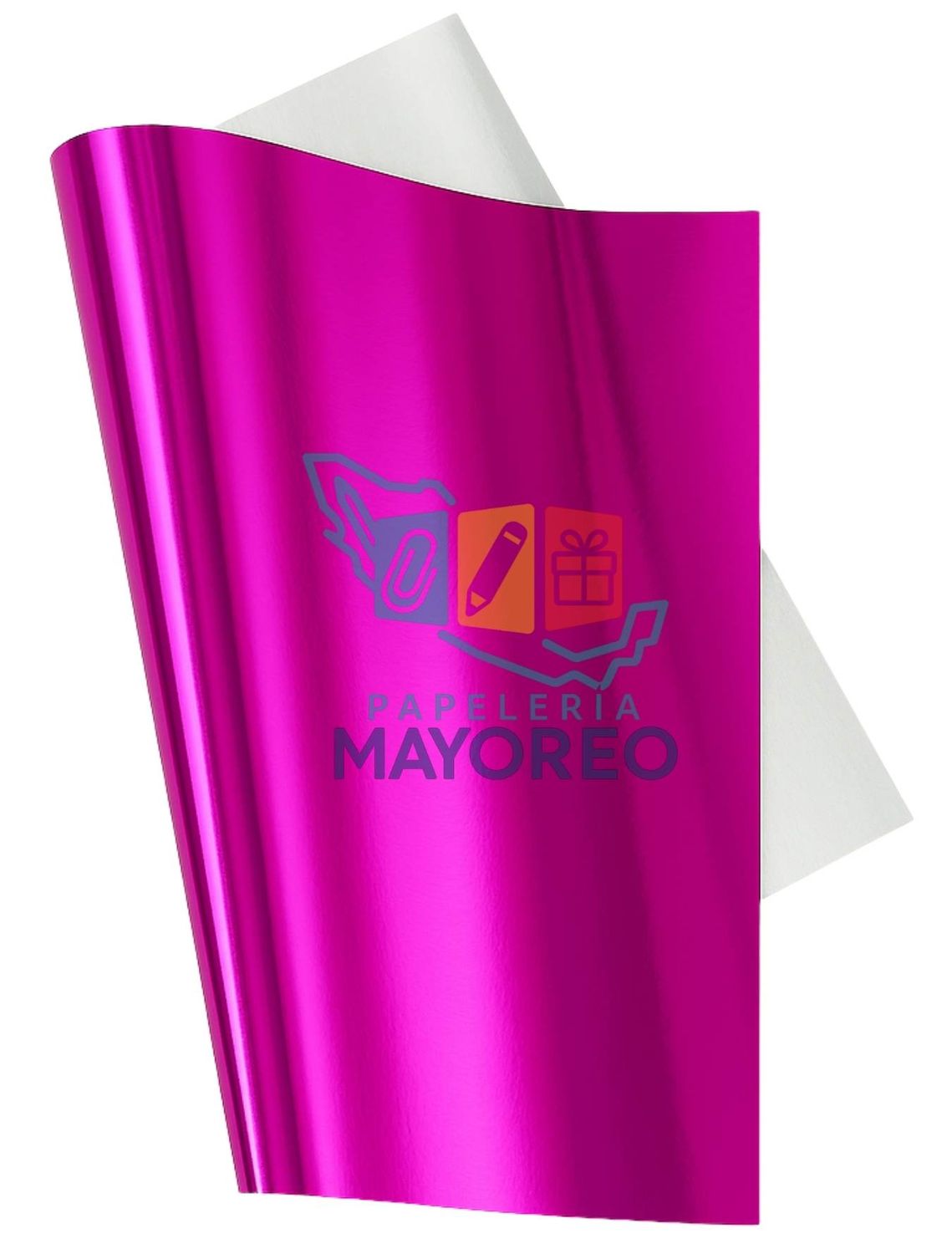 Papel Metálico Liso Bugambilia c/10 Pliegos 70×53 cm