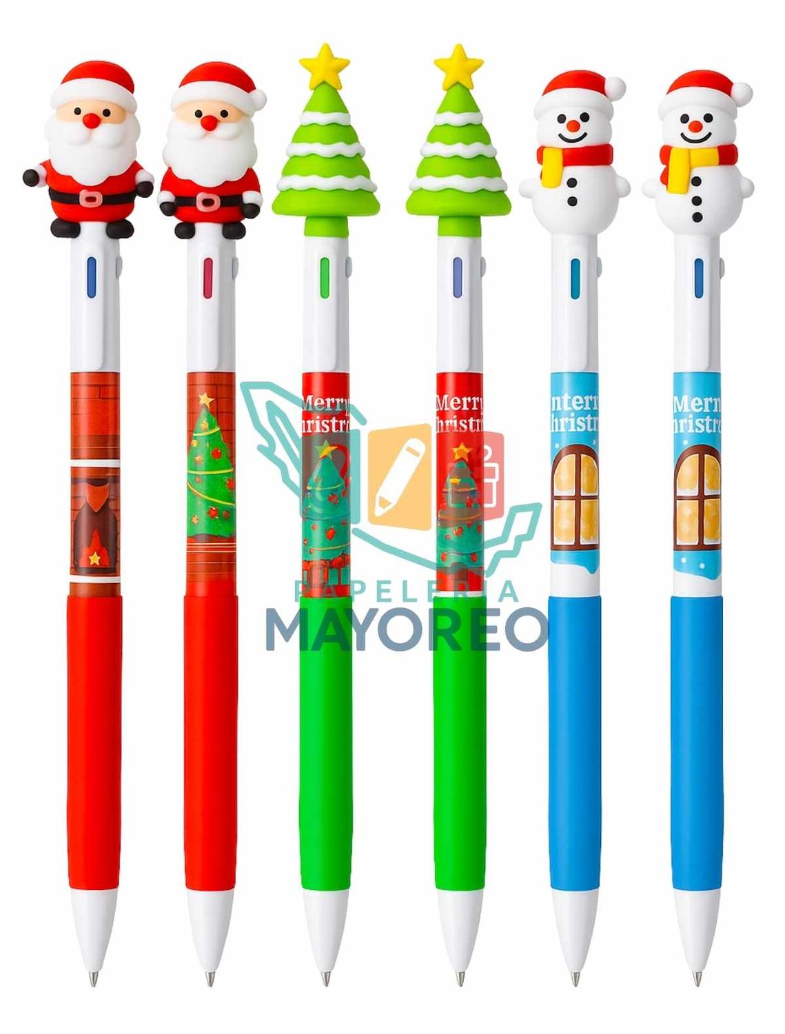 Bolígrafos con 8 navideños