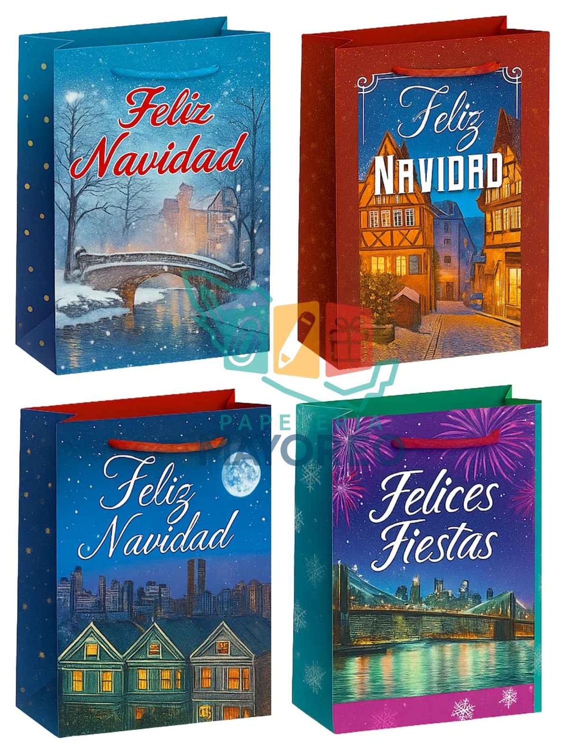 Bolsas Medc/9 Padcolor Villa Navideña