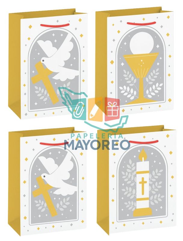 Bolsas c/8 Grandes 36×25 cm Blanca Comunión