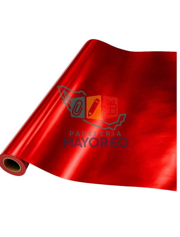 Papel Metálico Rollo 25mx60 cm Rojo