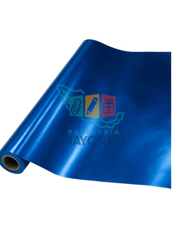 Papel Metálico Rollo 25mx60 cm Azul