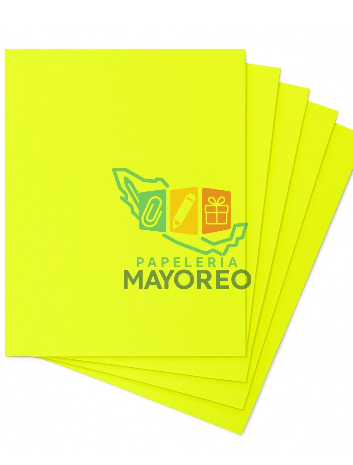 Cartulina Fluorescente Paq.c/10 Amarillo