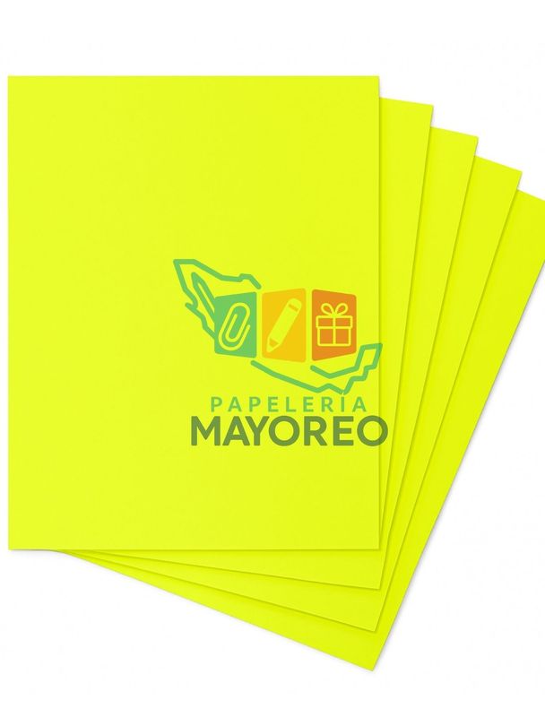 Cartulina Fluorescente Paq.c/10 Amarillo