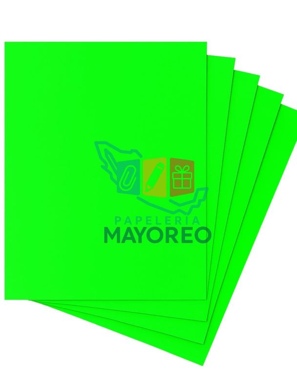Cartulina Fluorescente Paq.c/10 Verde
