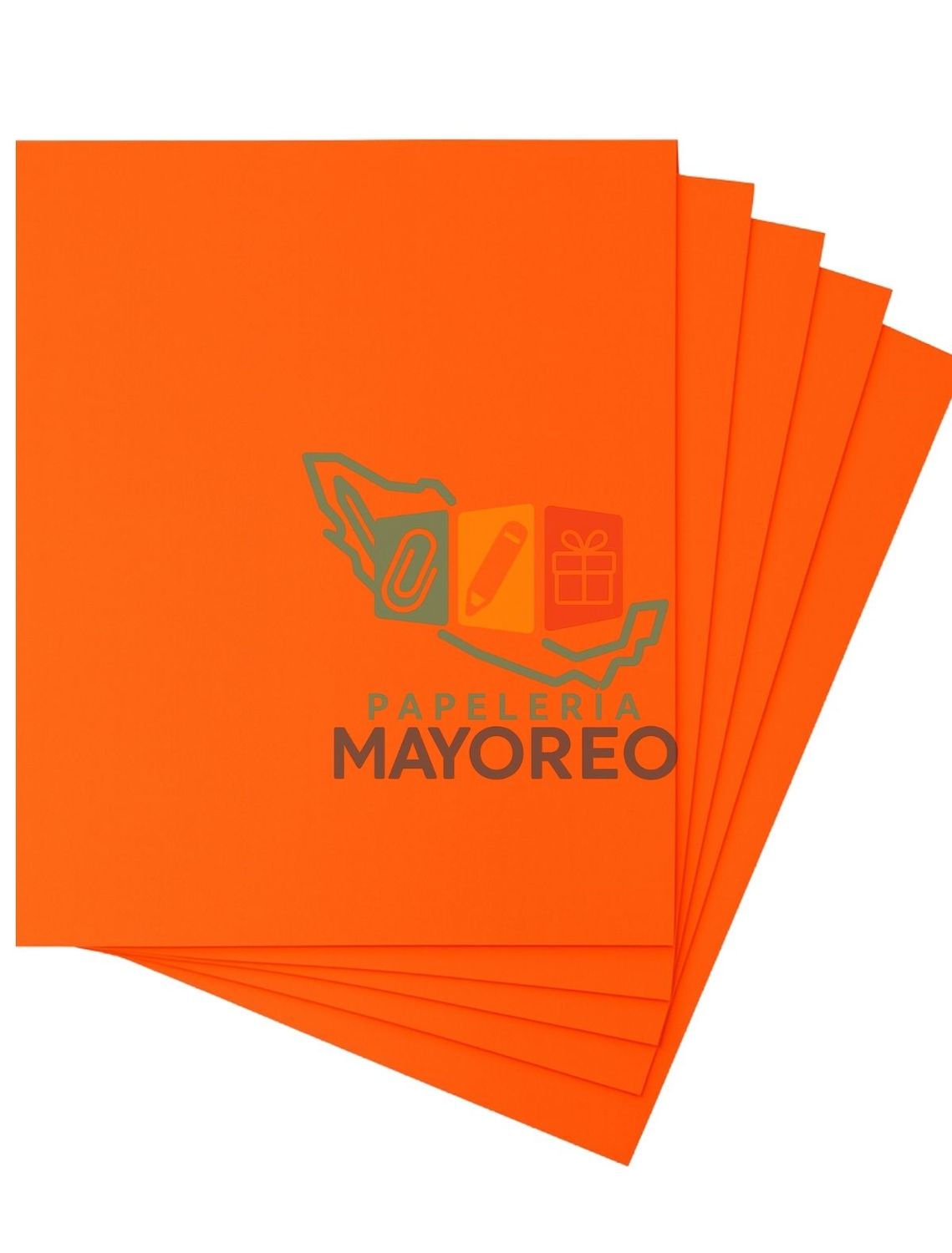 Cartulina Fluorescente Paq.c/10 Naranja
