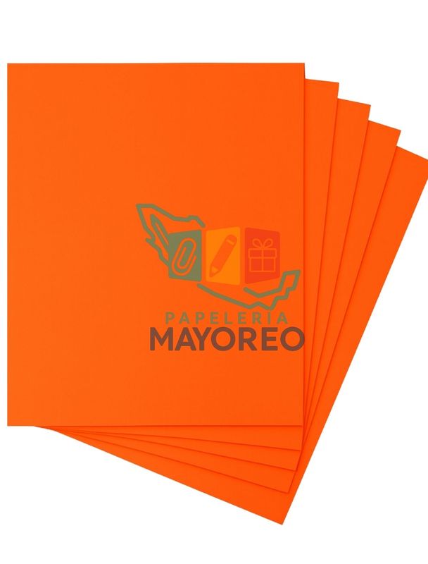 Cartulina Fluorescente Paq.c/10 Naranja