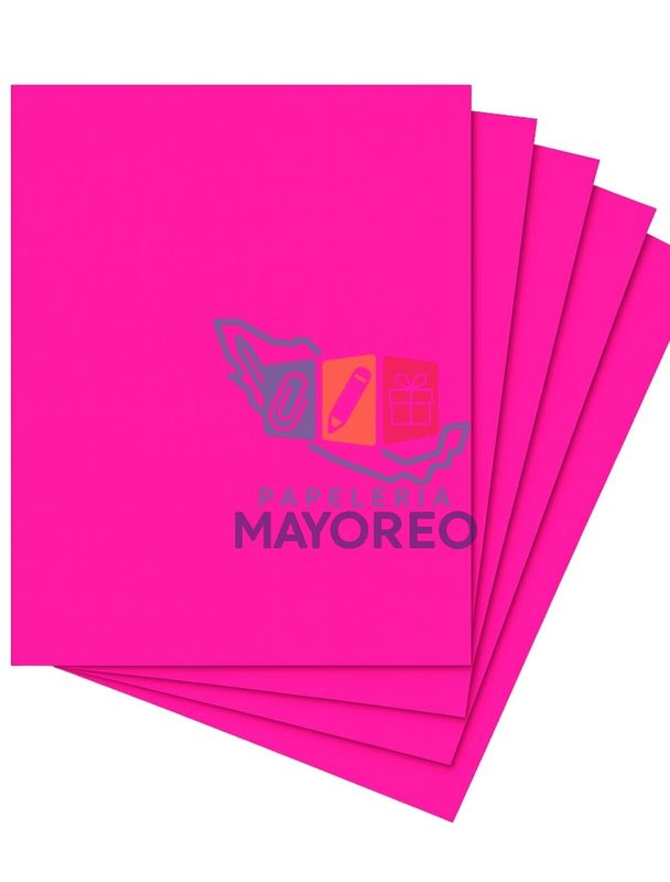 Cartulina Fluorescente Paq.c/10 Rosa