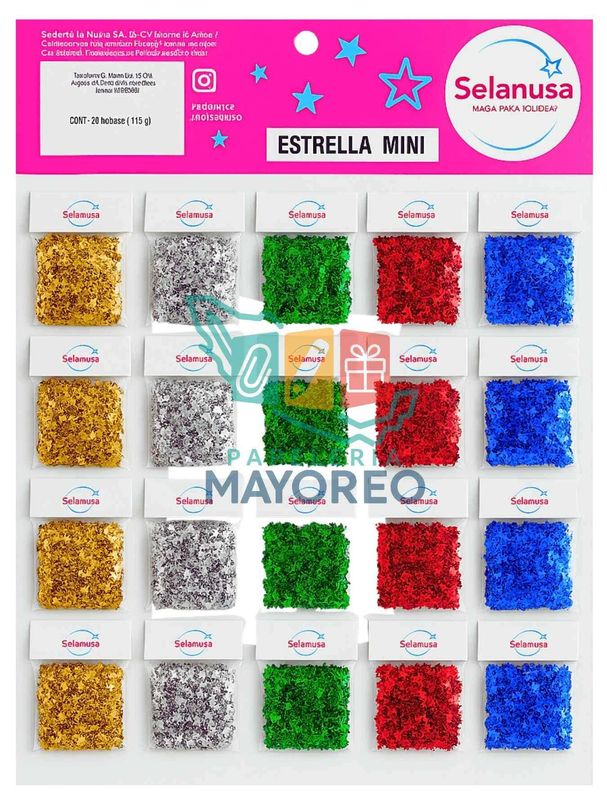 Lentejuela Estrella Blister c/20 Piezas