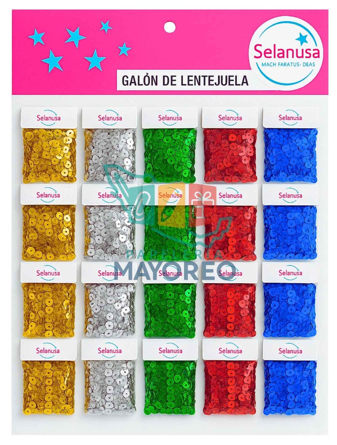 Galón de Lentejuela Selanusa – Blister c/20 Piezas