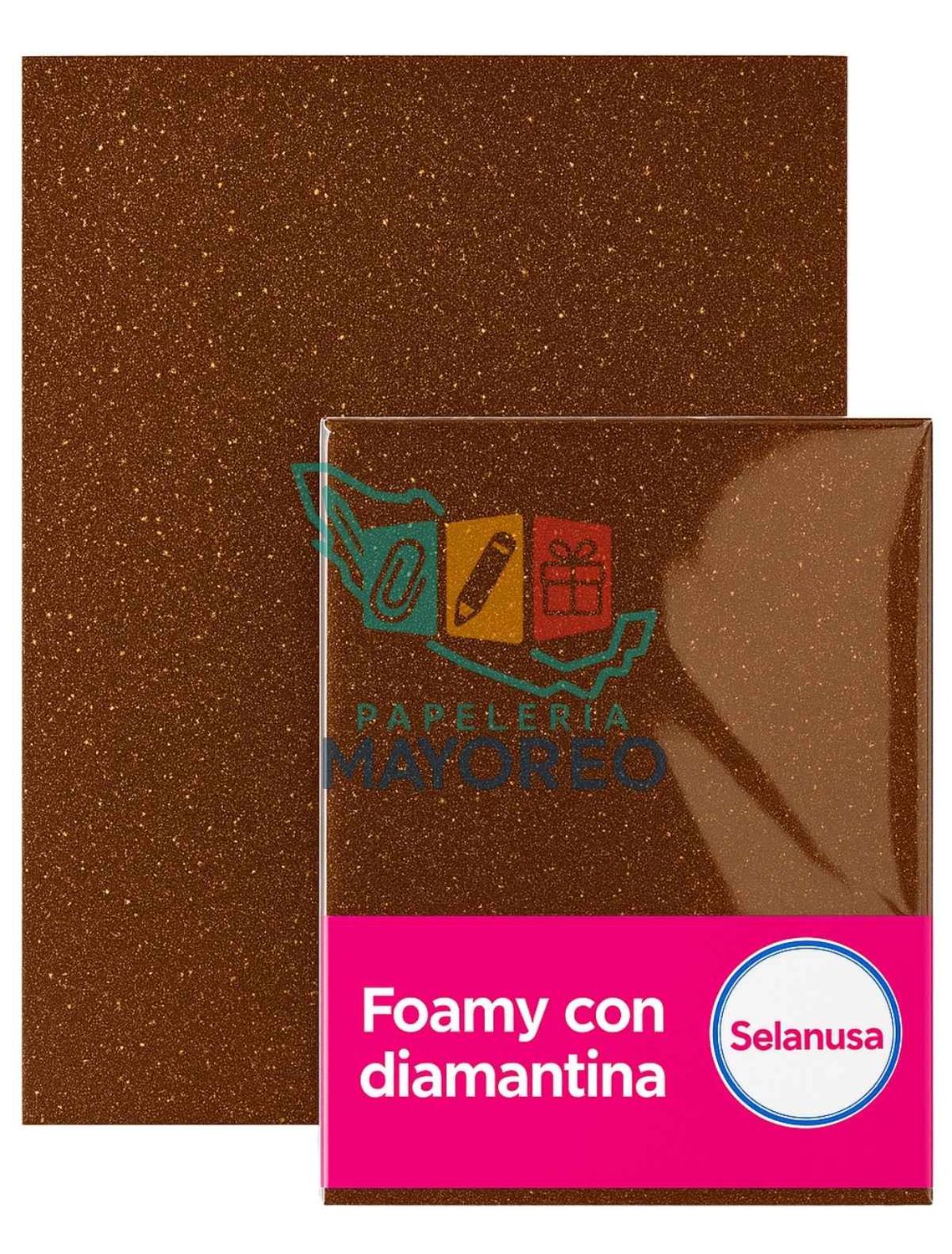 Foamy con Diamantina Cafe 119 (43×56 cm) Paq c/5