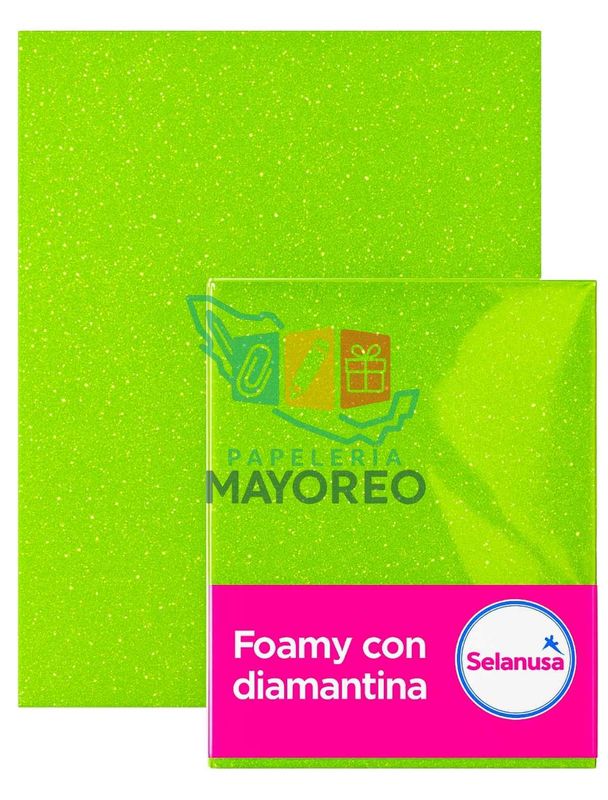 Foamy con Diamantina Pistache 226 (43×56 cm) Paq c/5