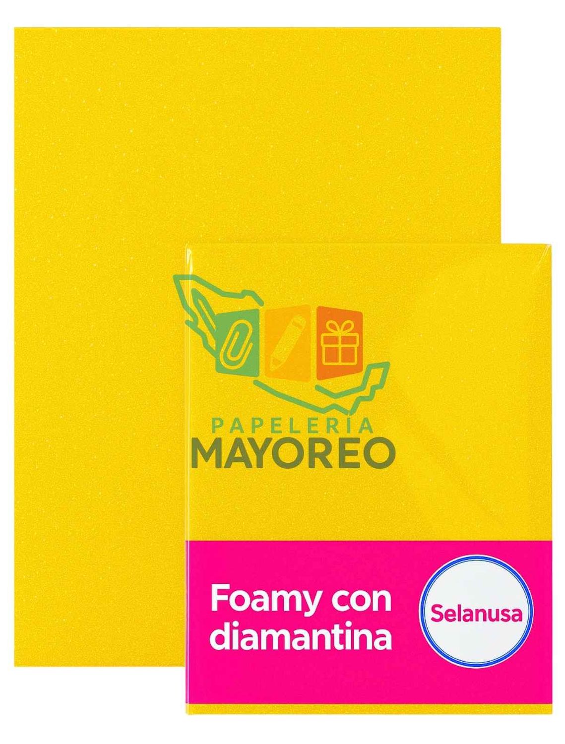 Foamy con Diamantina Mango (43×56 cm) Paq c/5
