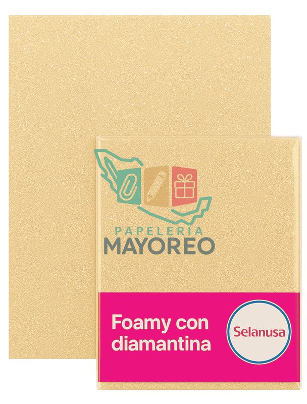 Foamy con Diamantina Carne 235 (43×56 cm) Paq c/5