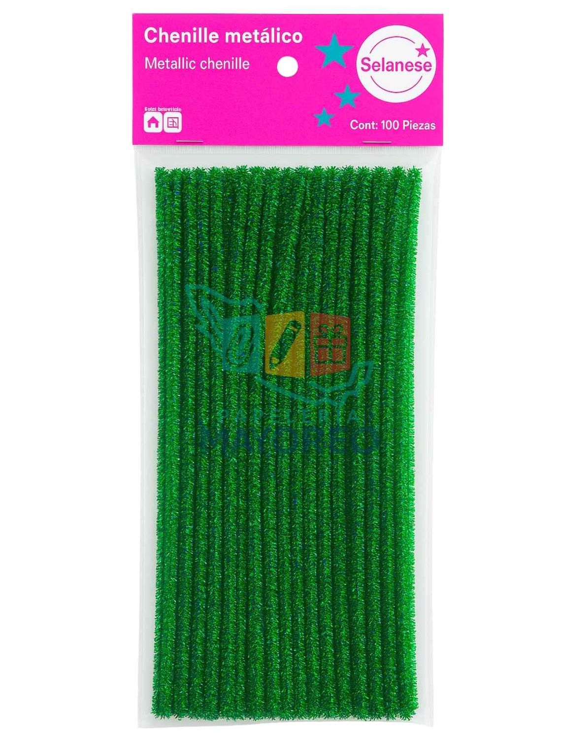 limpiapipas c/100 metalico verde