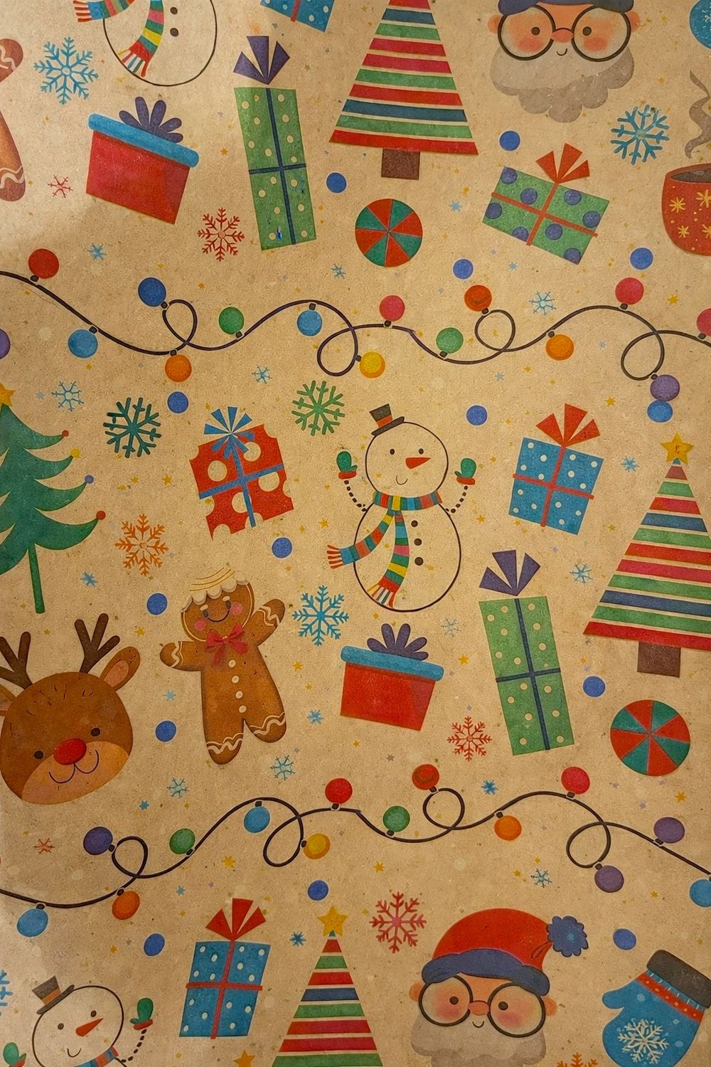Papel Kraft Navideño C/10 pzas N45