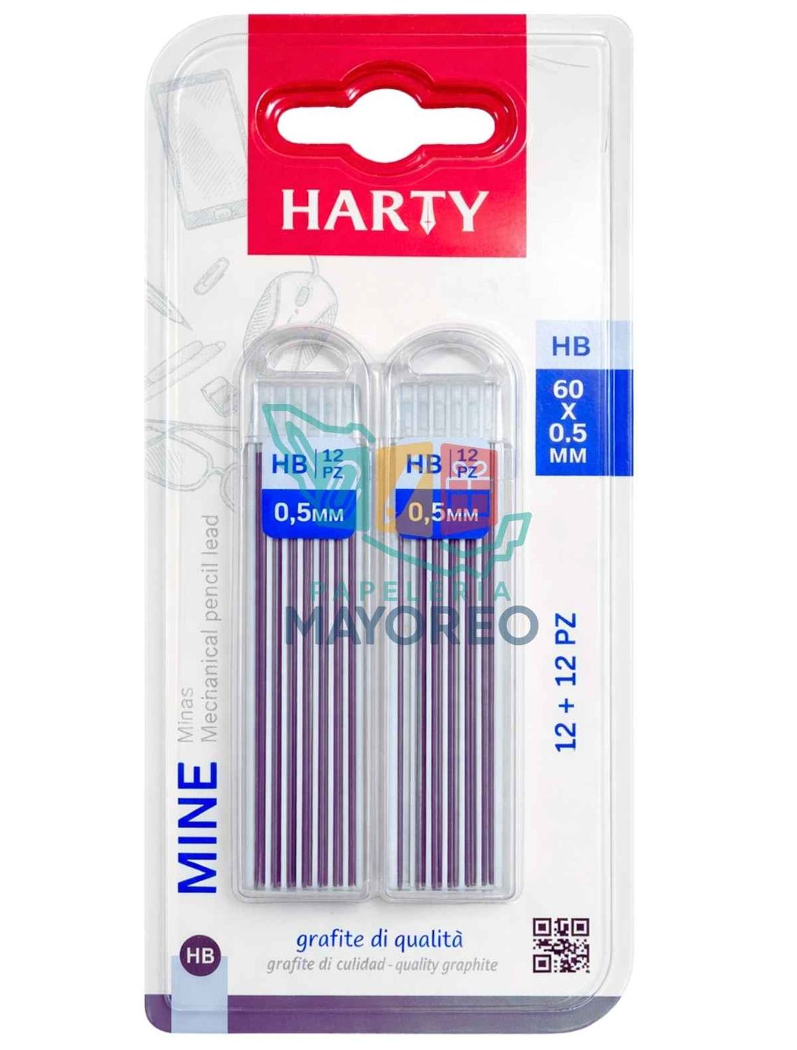 Minas HB 0.5 mm Harty – Blíster c/2