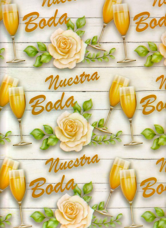 Papel de regalo c/10 pzas Boda