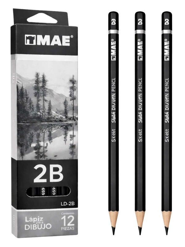 Lápiz 2B de dibujo c/12 MAE