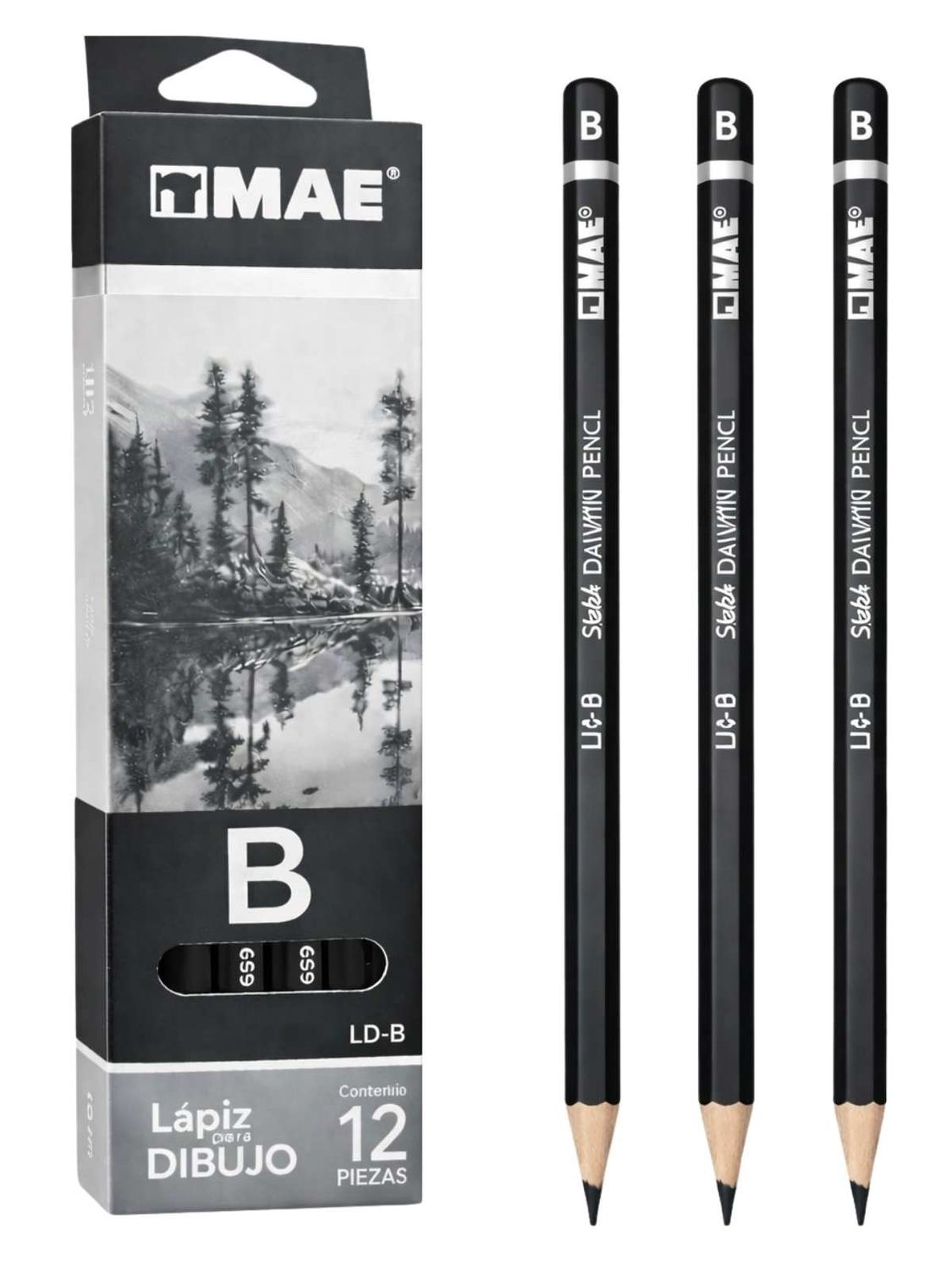Lápiz B de dibujo c/12 MAE Lápiz B de dibujo c/12 MAE
